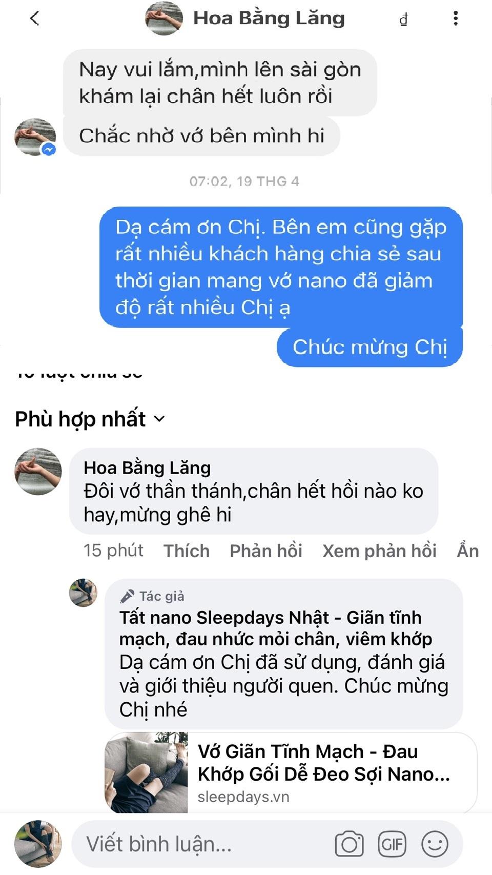 hết gân xanh hồi phục tĩnh mạch - khách hàng cần thơ