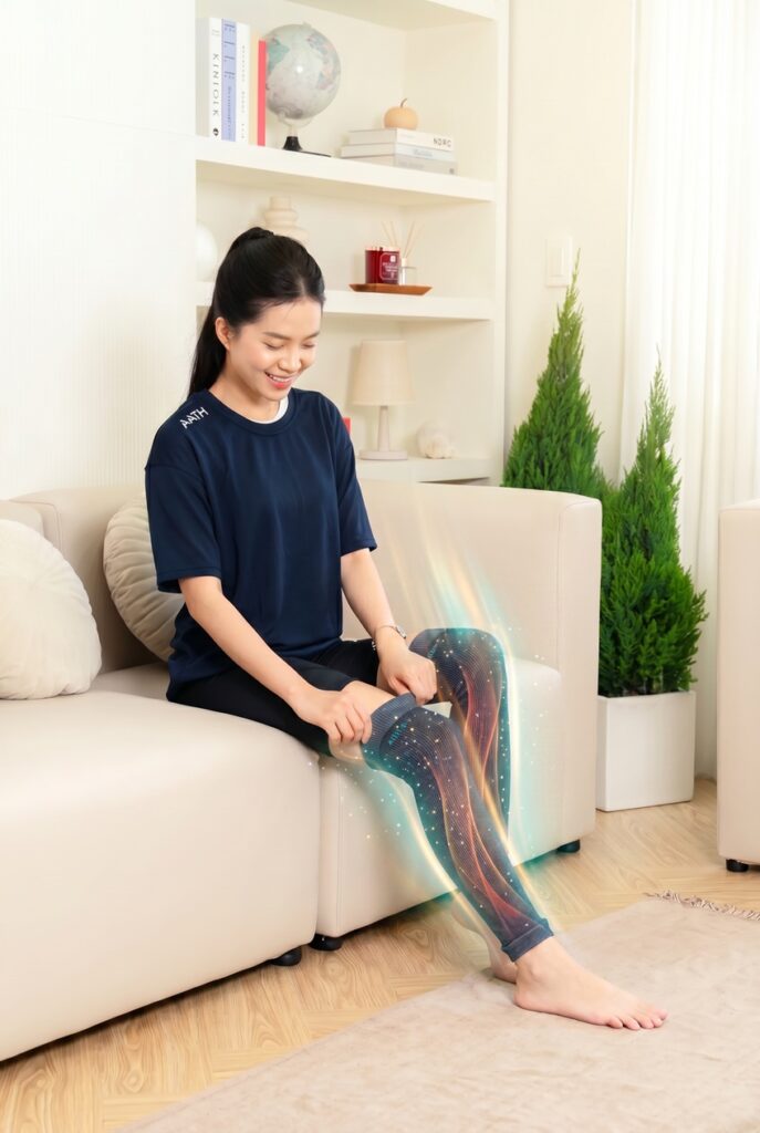 tất nano aath nhật bản giảm đau mỏi chân, vớ giãn tĩnh mạch, loại dễ mang, không bó thít chân